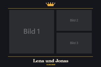 Abschlussball · Drei Bilder — Druckvorlage