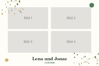 Botanik · Vier Bilder — Druckvorlage