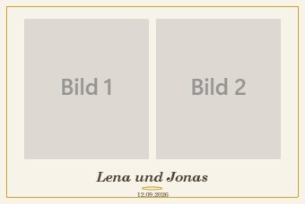 Gold · Zwei Bilder — Druckvorlage