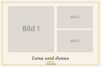 Gold · Drei Bilder — Druckvorlage