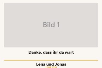 Bild mit Grußzeile — Druckvorlage