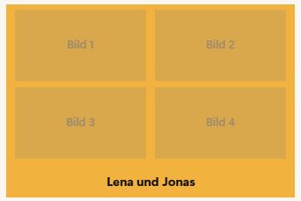 Vier Bilder mit Kranz — Druckvorlage