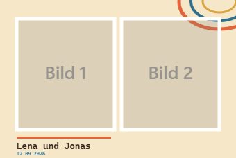 Retro · Zwei Bilder — Druckvorlage