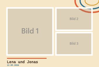 Retro · Drei Bilder — Druckvorlage