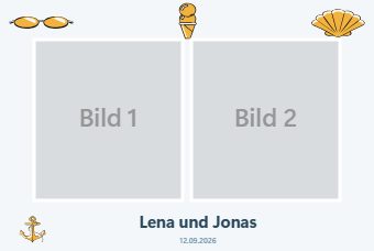 Sonnentag · Zwei Bilder — Druckvorlage