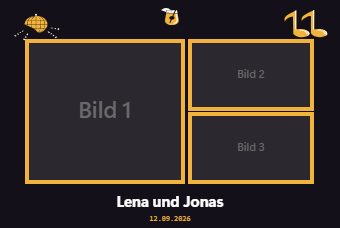 Tanzabend · Drei Bilder — Druckvorlage