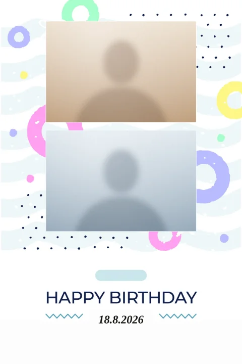 Vorlage Birthday Pastell · 2er Serie hoch, 10 × 15 cm